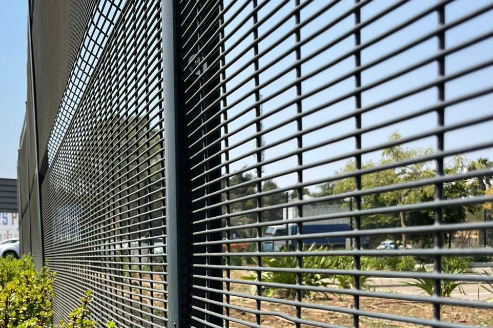 high density clear view fencing powder coated black grey anthracite
